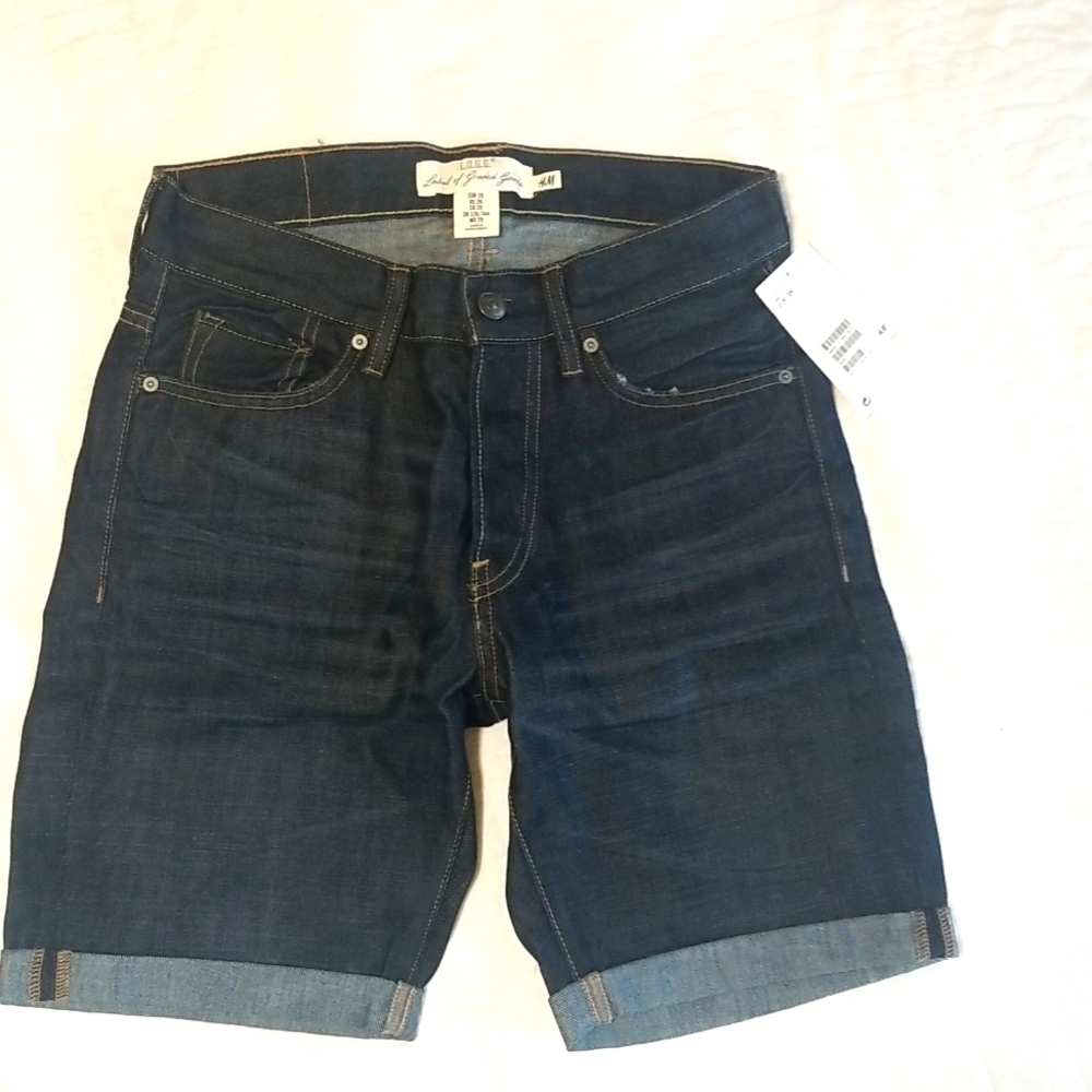 NWT H&M blue jean shorts for men Sz 29